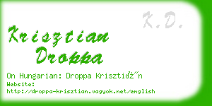 krisztian droppa business card